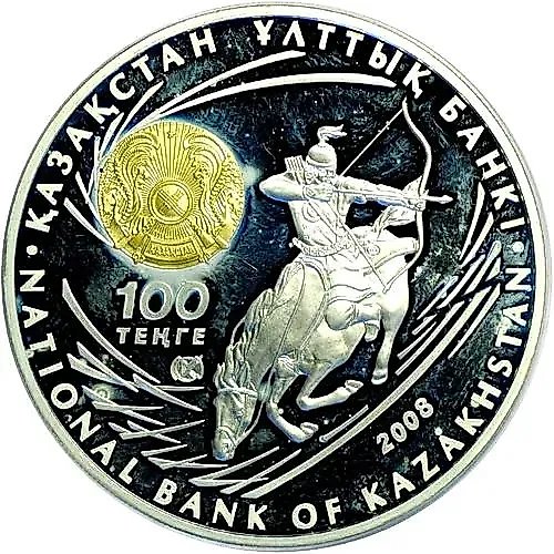 100 тенге 2008, Чингисхан [Казахстан] Proof