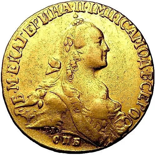 10 рублей 1768, СПБ-TI