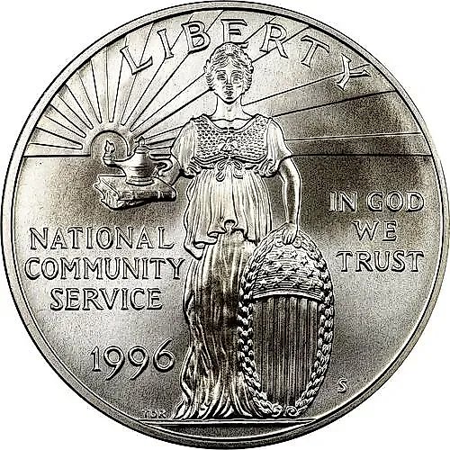 1 доллар 1996, S, дух добровольчества [США]