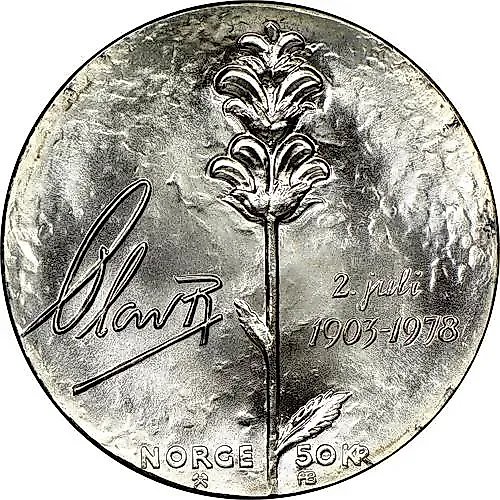 50 крон 1978, Улаф V [Норвегия]