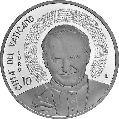 10 евро 2015, Св. Иоанн Павел II [Ватикан] Proof