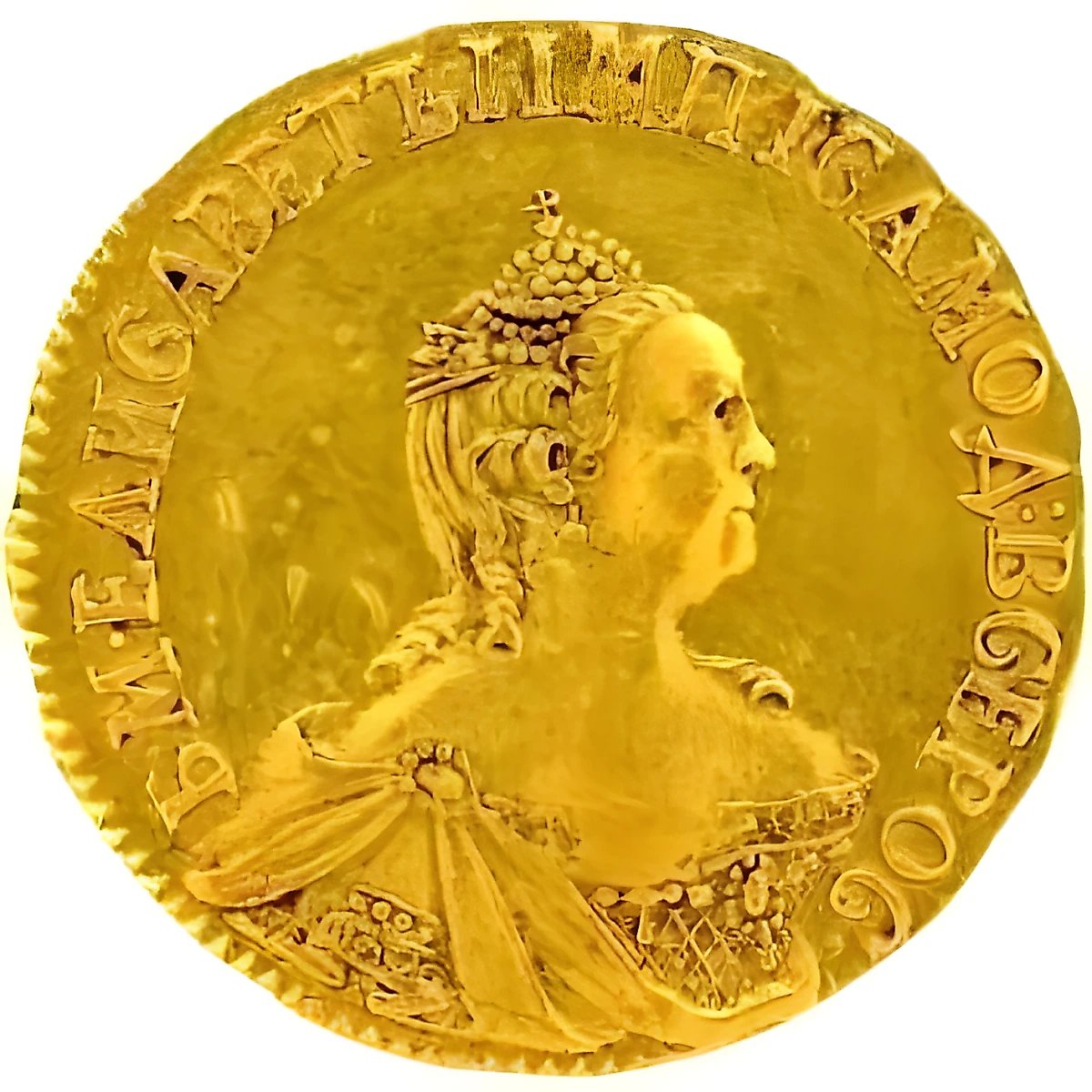 1 рубль 1756, "орёл в облаках"