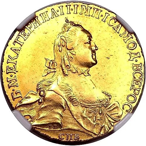 10 рублей 1764, СПБ-TI
