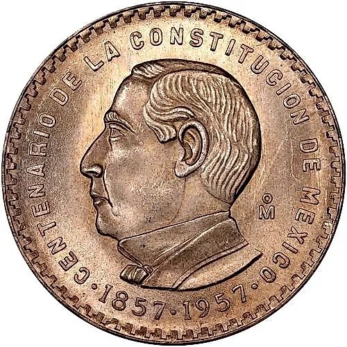 5 Pesos 1957, 100th Anniversary of the Mexican Constitution [Mexico]