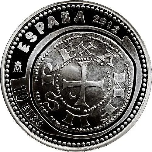 10 евро 2012, динеро короля Альфонсо VIII [Испания] Proof