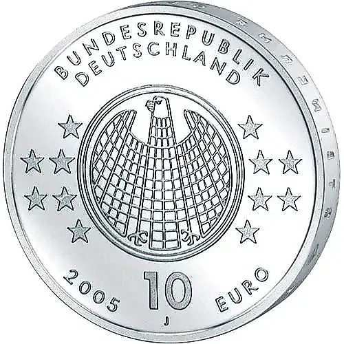 10 евро 2005, J, Эйнштейн [Германия]