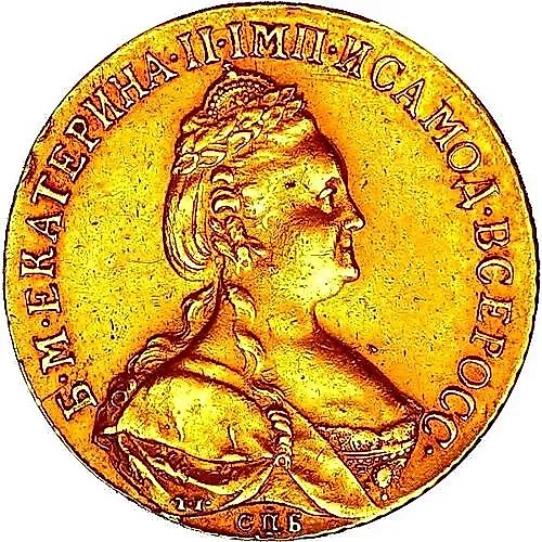 10 рублей 1786, СПБ-TI