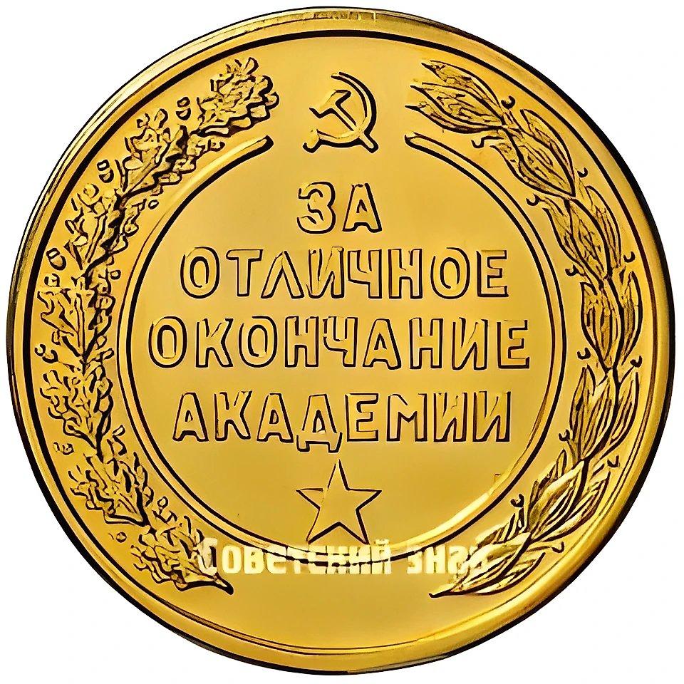 Medal "For Excellent Graduation from the Academy. V.I. Lenin Military-Political Academy"