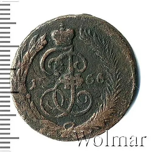 1 копейка 1766, СПМ