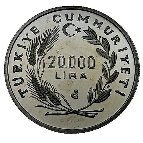 20000 Lira 1990, 1990 FIFA World Cup [Turkey] Proof