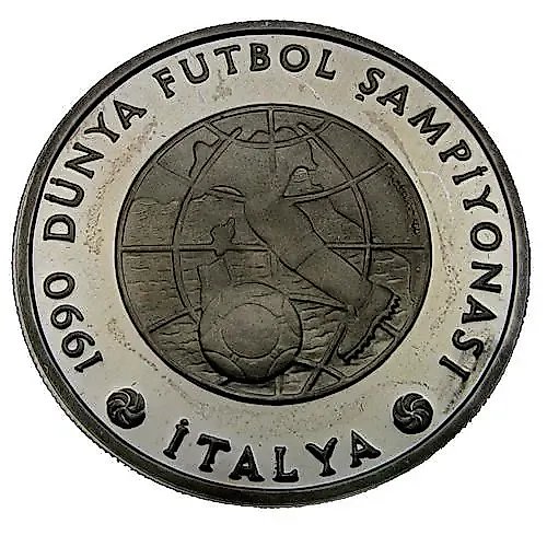 20000 Lira 1990, 1990 FIFA World Cup [Turkey] Proof