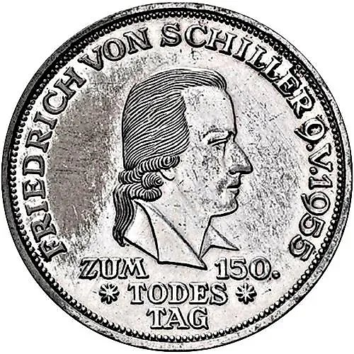 5 Marks 1955, Schiller [Germany / FRG]