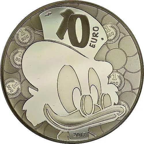10 Euro 2017, Scrooge McDuck [France] Proof