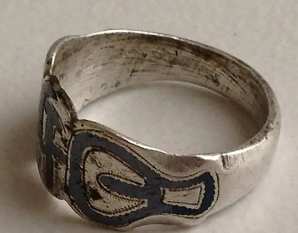 RING SICKLE AND HAMMER SILVER
