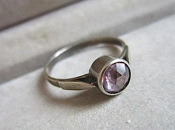 Ring silver 875 hallmark star Moscow