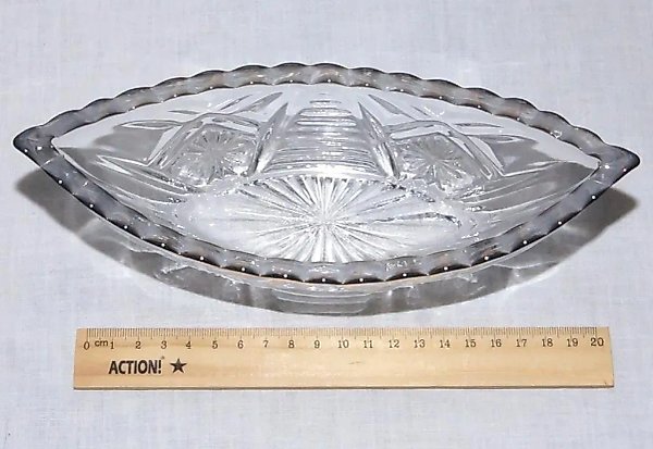 VASE BOAT-SHAPED crystal VINTAGE USSR