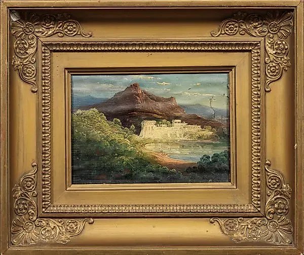 Итальянский пейзаж с дворцом: исследование художника