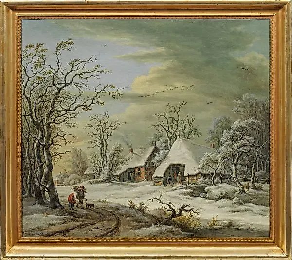 "Winter Landscape in Amsterdam: A Rare Work by a Young Artist"