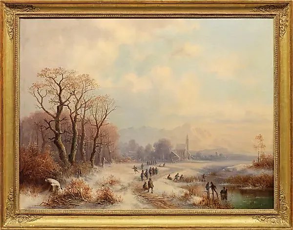 "Winter joys in the village: a snow-covered Upper Bavarian winter landscape"