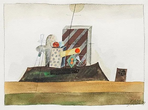 "Composition of 1979: Synthesis of Abstraction and Figuration in the Artist's Work"