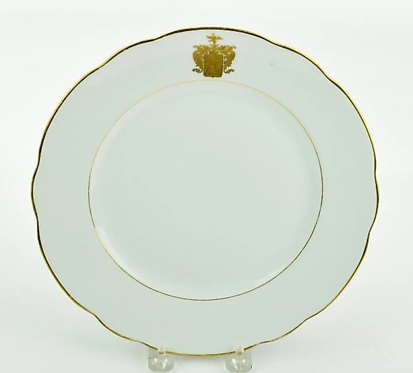 Russian heraldic porcelain plate by Kuznetsov