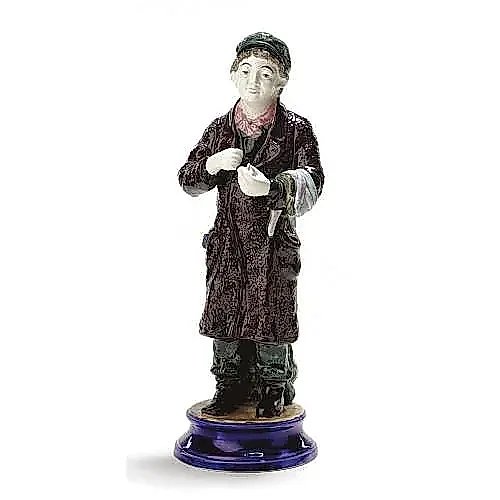 Porcelain figurine "Jewish Snake Seller," Kuznetsov Manufactory, early 20th century