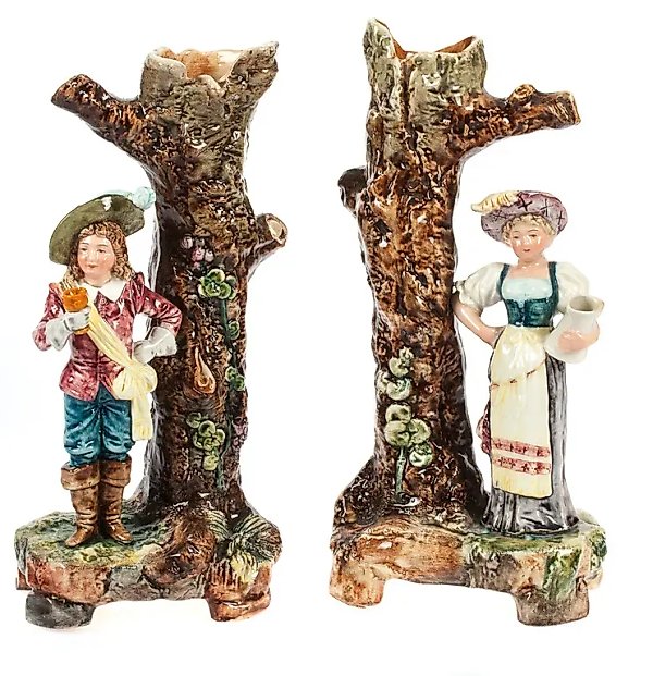 Kuznetsov porcelain vases from the 19th century