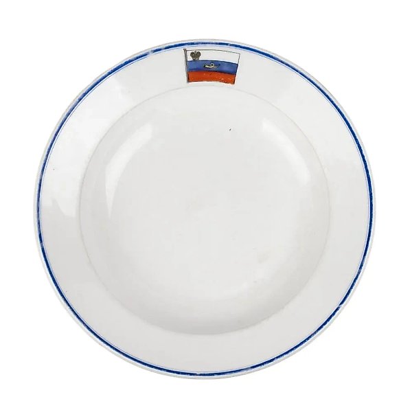 Porcelain plate "Dobrovolny Flot" from the Russian Volunteer Fleet