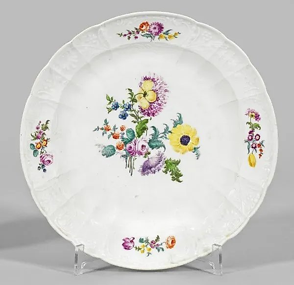 Large decorative bowl with "German Flower" pattern