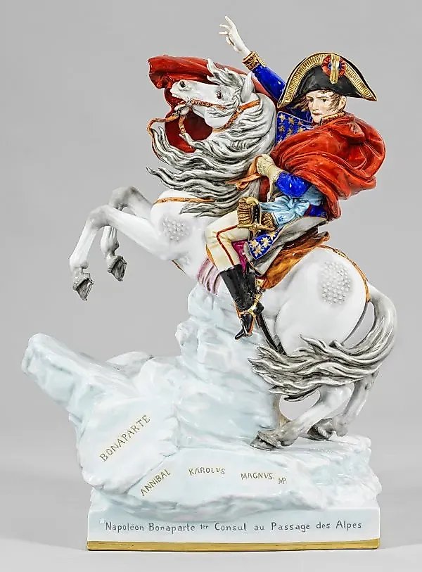 The large equestrian statue "Napoleon Crossing the Alps"