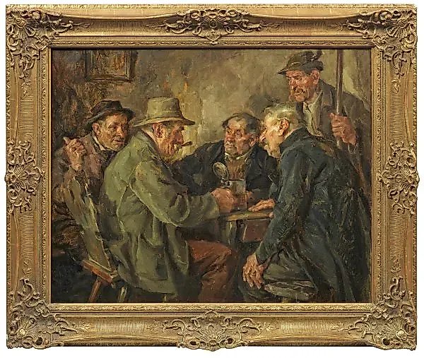 "Изысканная живопись 1900-х: сцена в таверне"