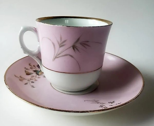 Tea cup and saucer from the Kuznetsov Russian Imperial Factory, 1890s