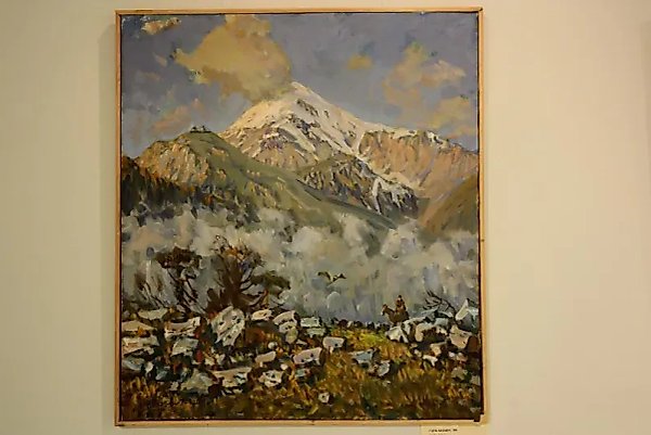 Mount Kazbek, canvas, oil