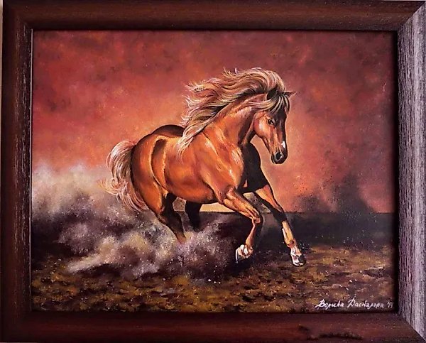 "Stallion" acrylic, MDF