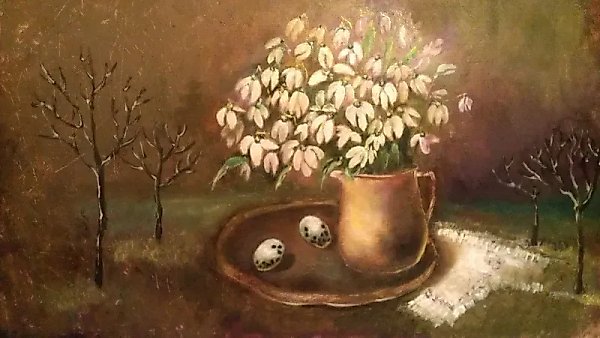 Snowdrops canvas/oil