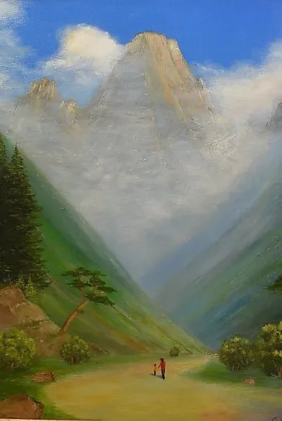 The Road Up canvas oil