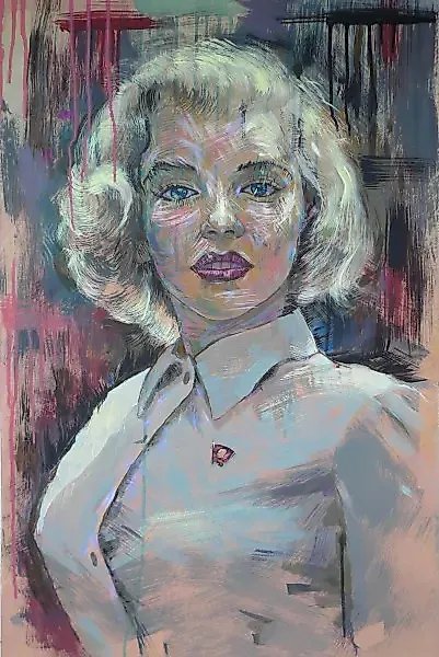 Komsomol member, acrylic, hardboard