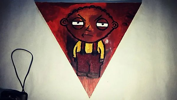 Portrait: Stewie Griffin Oil, canvas.
