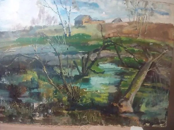 Spring, oil on canvas board.
