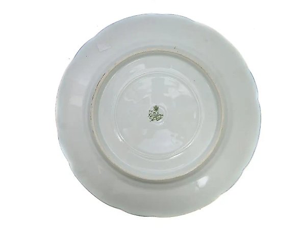 Antique set of 6 Russian porcelain dinner plates by Kuznetsov