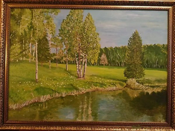 Зелень в мае масло, холст