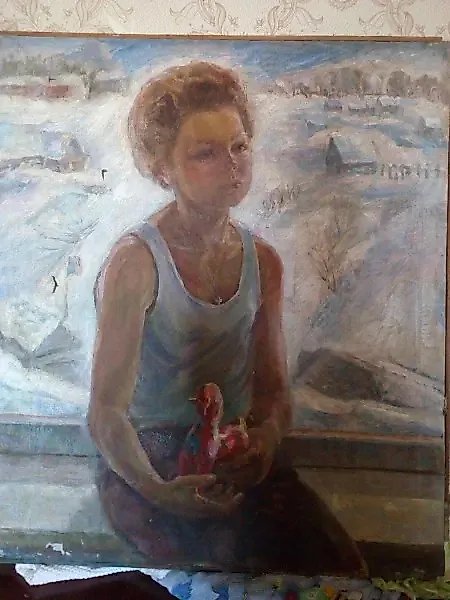 Portrait of a Child Canvas, oil