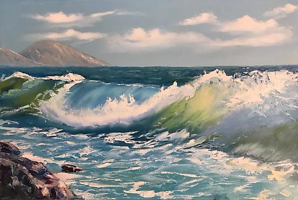 Wave  
canvas, oil