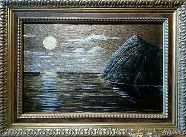 Moon Over the Sea
Canvas, acrylic