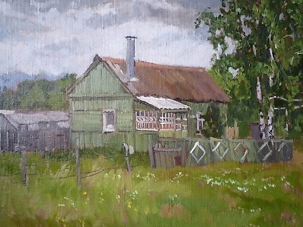Домик в с. Царёвка масло, оргалит 