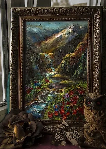 Горный пейзаж Холст ,масло