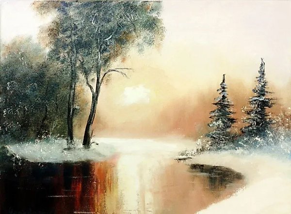 Winter Day  
oil, canvas