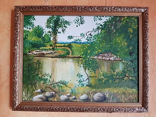 "Tuana" Canvas on cardboard, oil