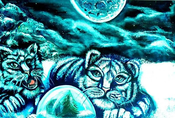 There, on unseen paths... Oil on canvas