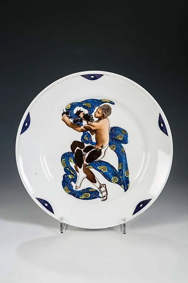 Plate "Nijinsky's Faun" with painting by Bakst